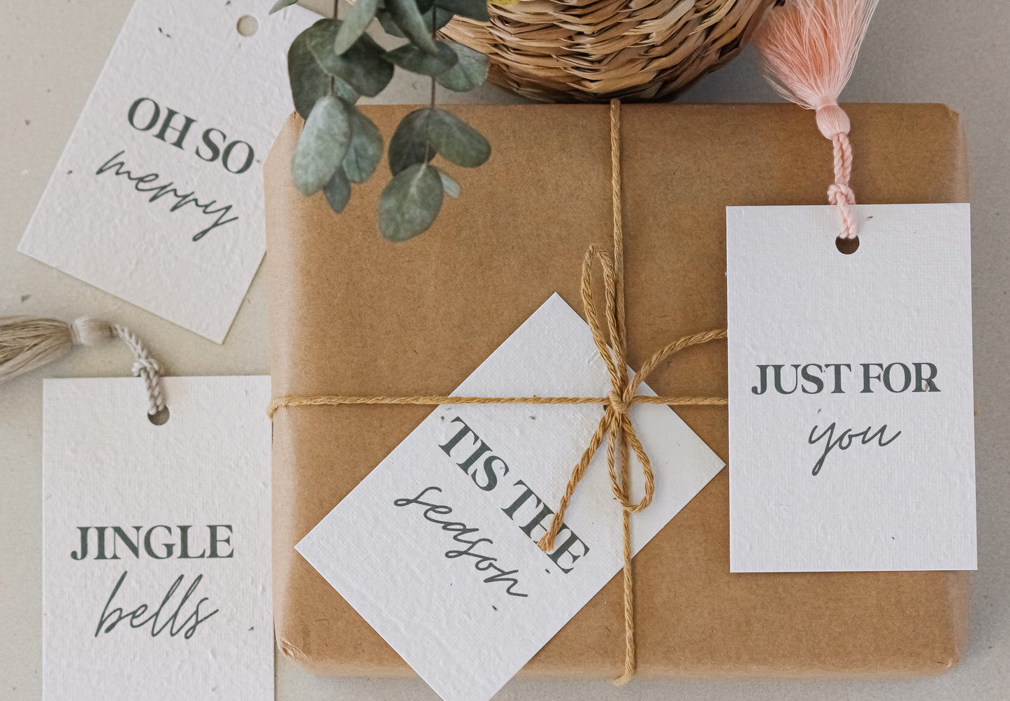Merry Greetings Gift Tags 4 Pack Wholesale