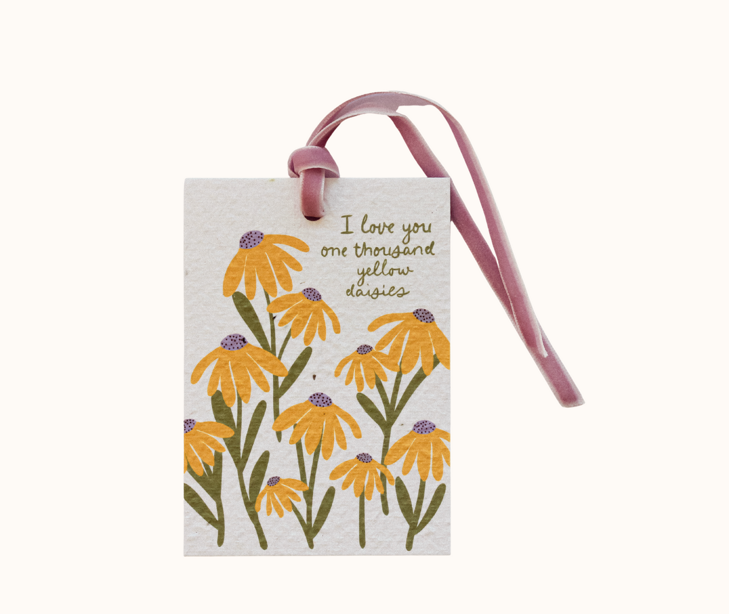 Yellow Daisies Eco-luxe Plantable Gift Tag