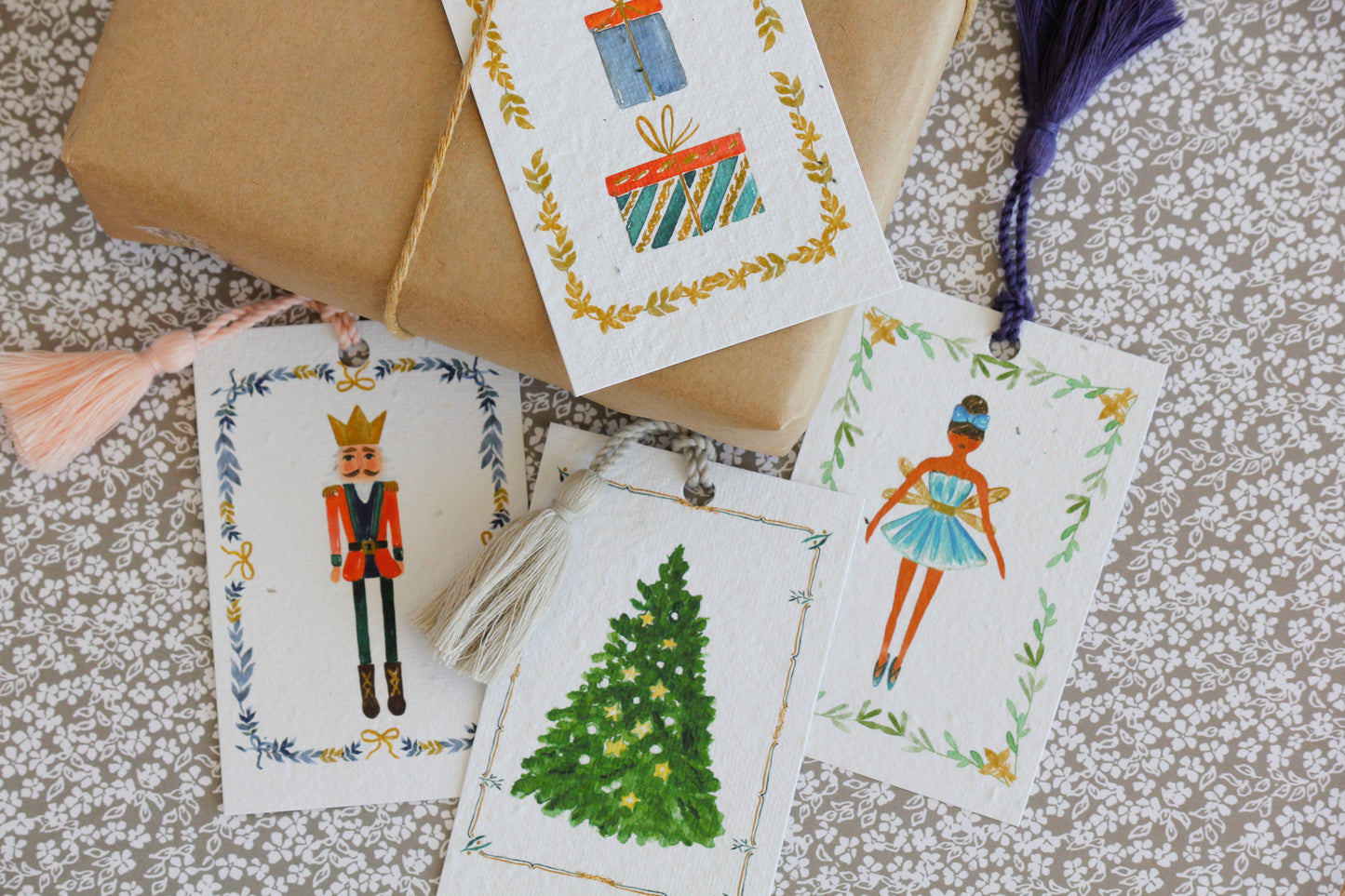 Nutcracker Plantable Gift Tags 8 Pack