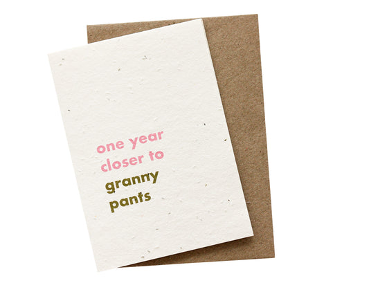 Granny Pants Plantable Card