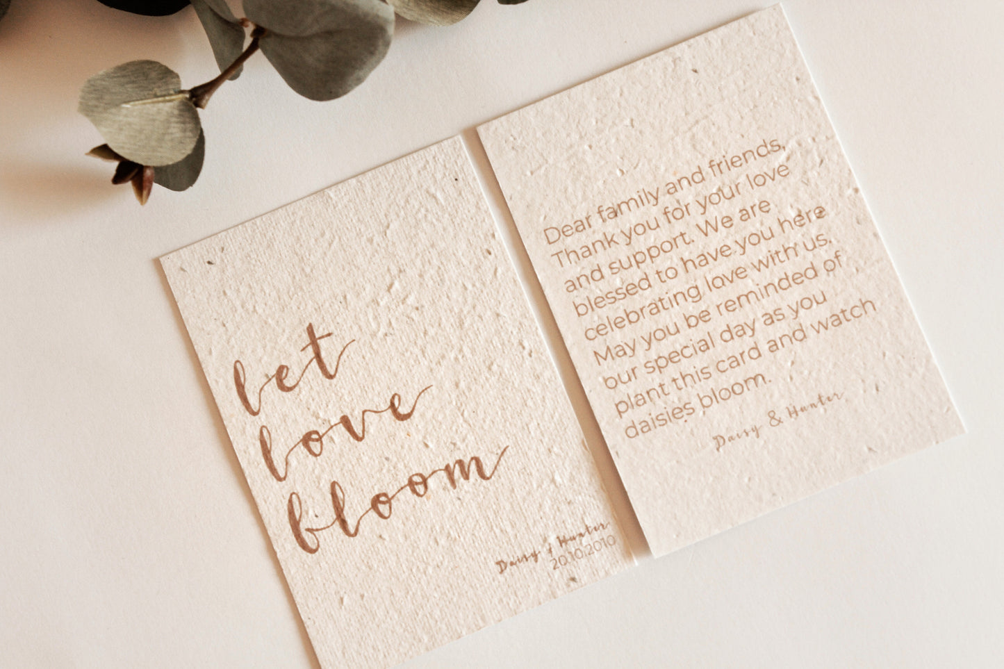 Plantable Wedding Favour Cards